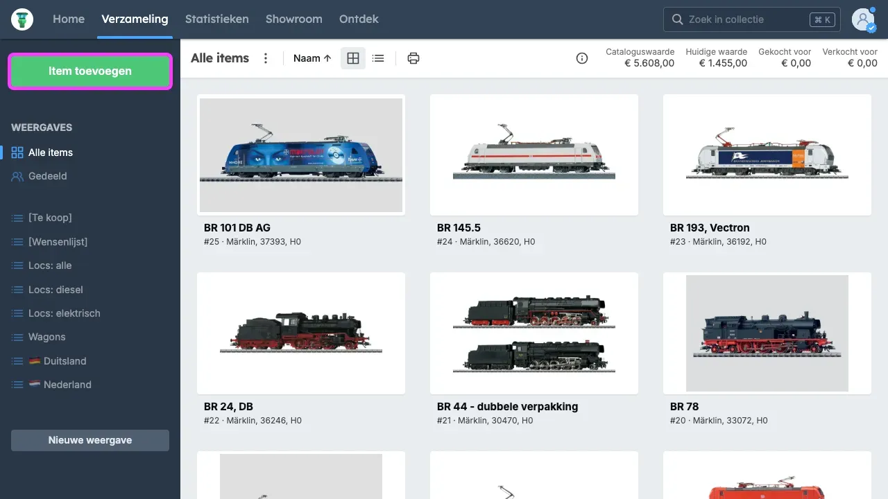 Mijn modeltrein verzameling in Yard Tower