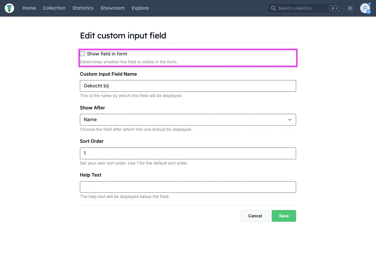 Edit custom field in Yard Tower